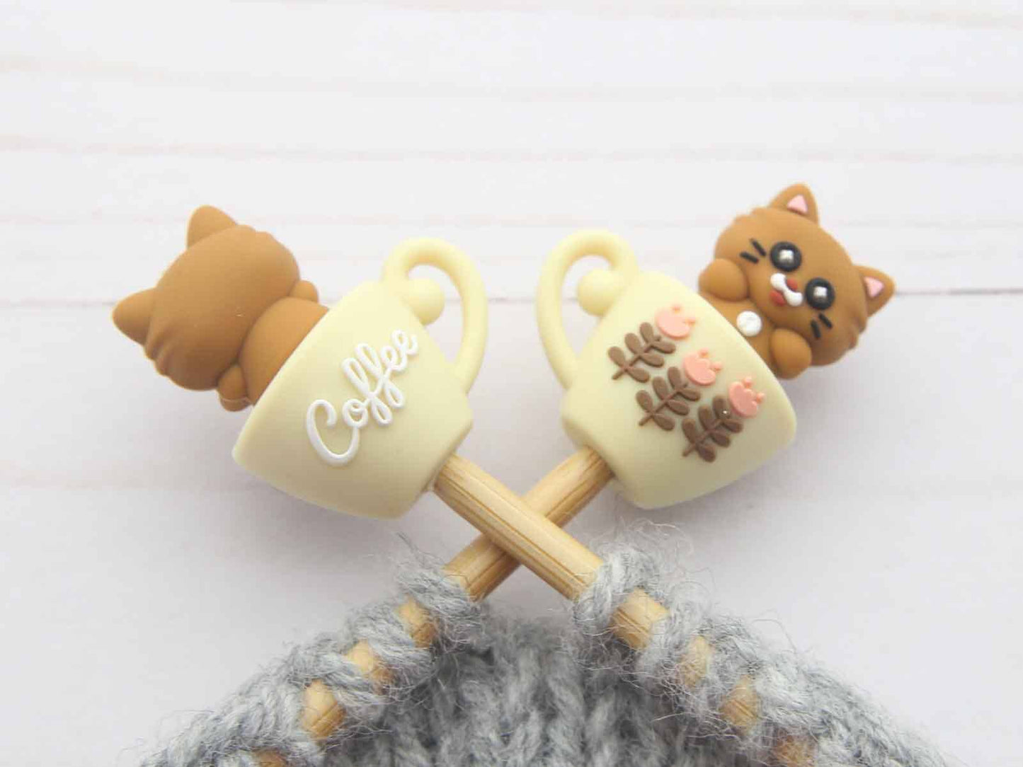 Coffee Cat Stitch Stoppers