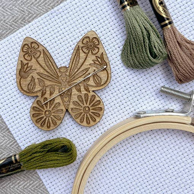 Floral Butterfly - Magnetic Needle Minder