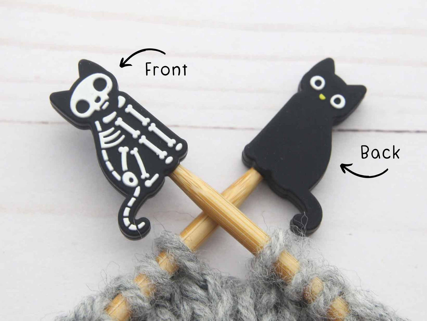 Skeleton Cat Stitch Stoppers