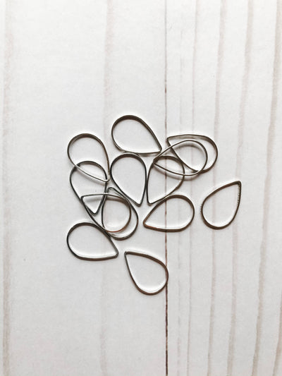 10 - Medium Teardrop Droplet Stitch Markers - Set of 10