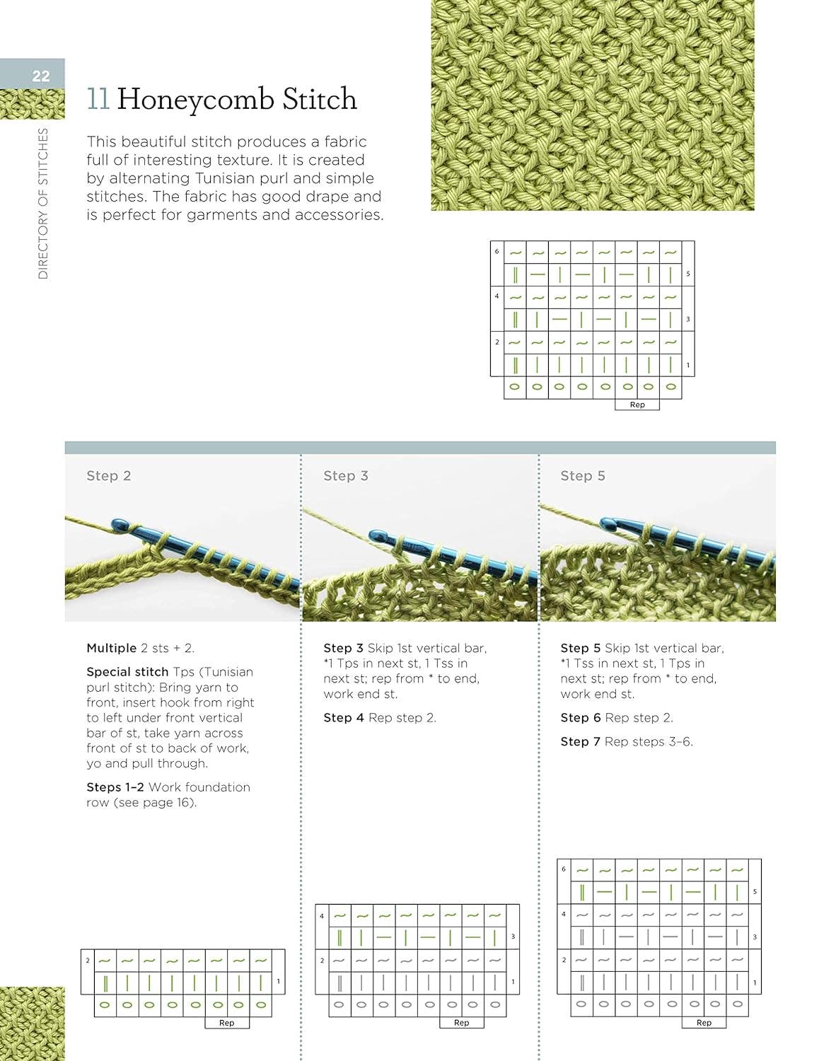 Tunisian Crochet Stitch Dictionary - Step-by-Step Guide