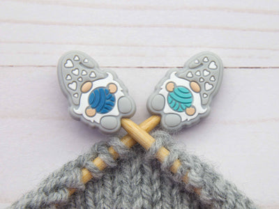 Grey Yarn Loving Gnome | Stitch Stoppers