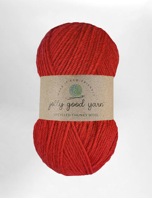 Willand Red 100% upcycled knitting wool (190m)