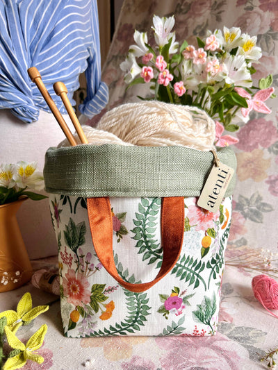 Knitting and Crochet Organizer Project Bag: Florence Hope Basket