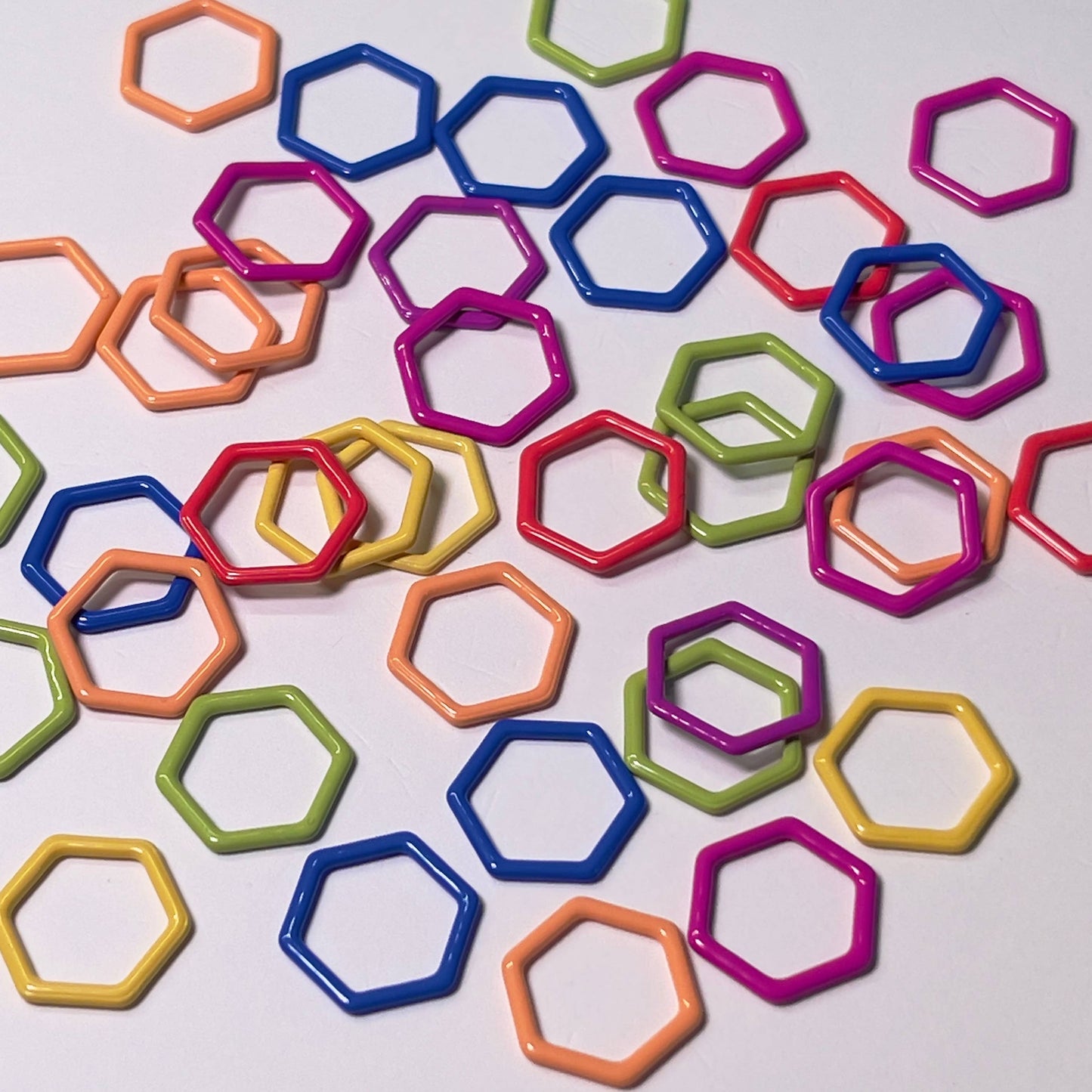 Rainbow Honeycomb Stitch Markers