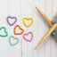 Colorful Heart Closed Ring | Stitch Markers Knitting Notions