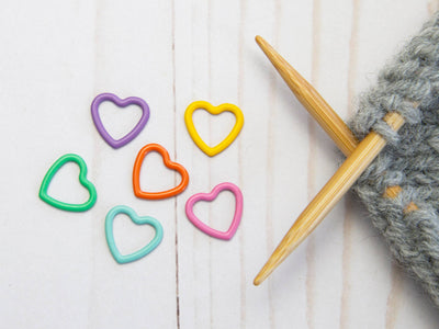 Colorful Heart Closed Ring | Stitch Markers Knitting Notions