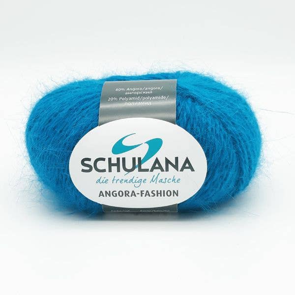 Soft Angora Mohair Wool Yarn For Knitting - 30% Mohair, 20% Wool, 50% Fiber, Water Blue Color, DIY Crafts