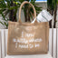 I am Exactly Where I need to Be Burlap Tote Bag, Beach Bag