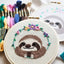 Smiling Sloth Embroidery Kit