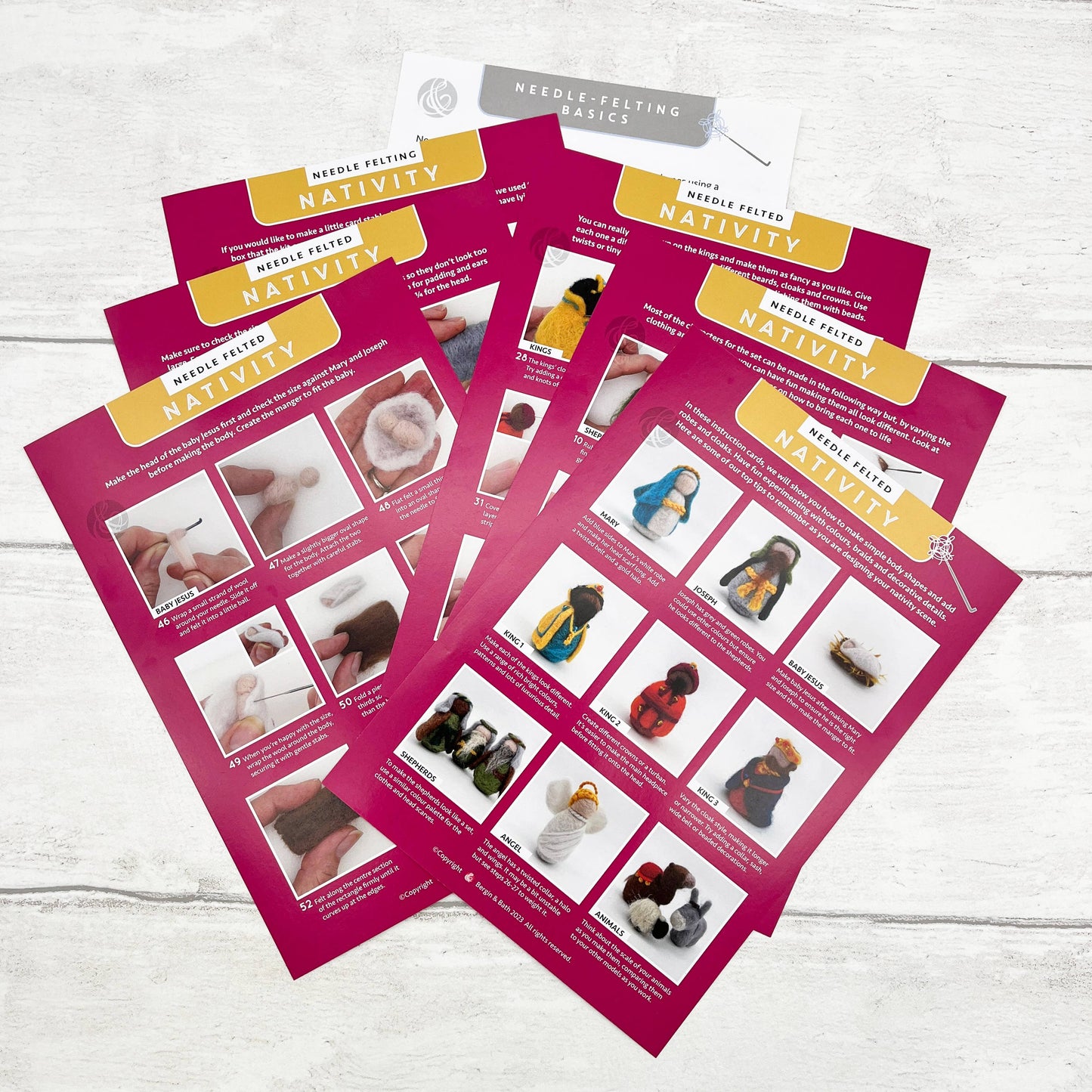 Needle Felting Bumper Kit - NATIVITY. A Premium Starter Set.