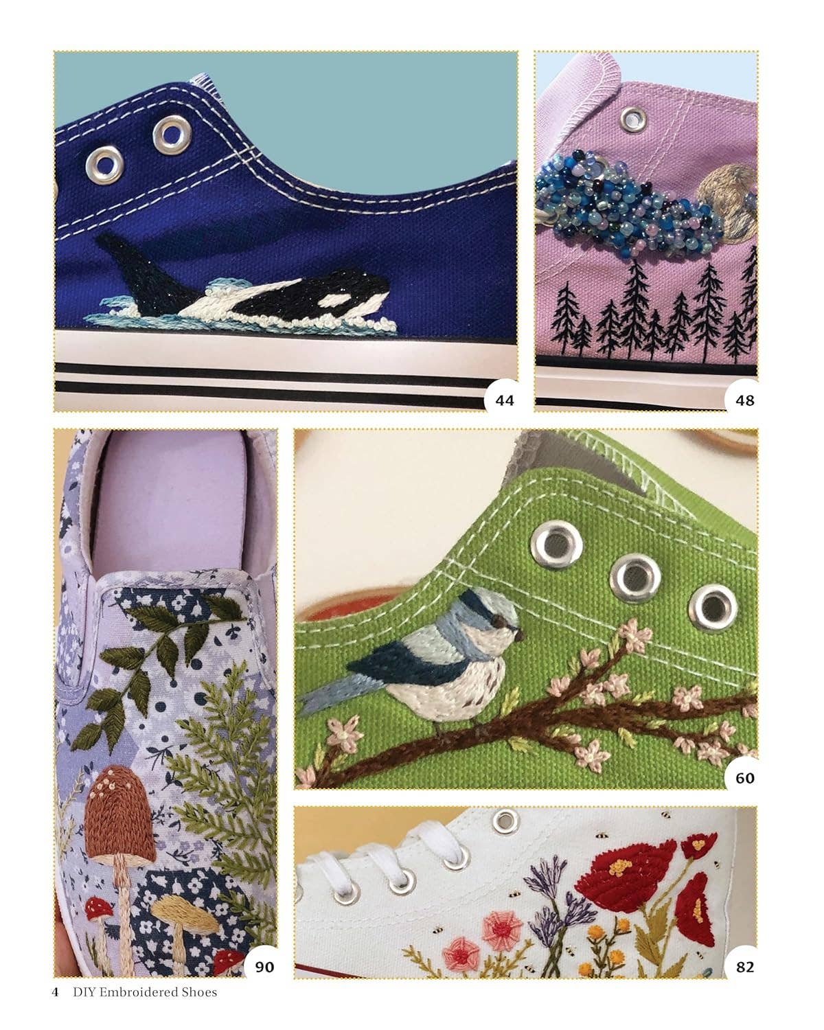 DIY Embroidered Shoes - Techniques, Designs, and Templates