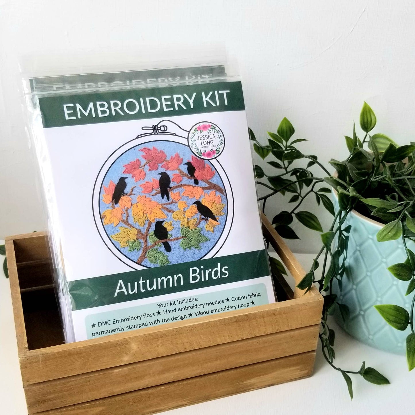 Autumn Birds Embroidery Kit