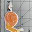 Vinyl Sticker - Yarn Snail Orange - Crochet Knitting
