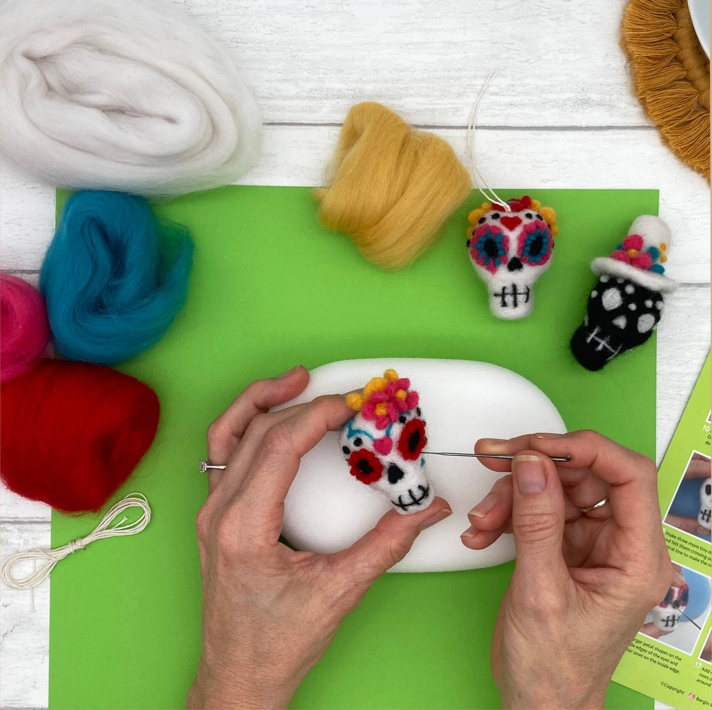 Needle Felting Kit - Sugar Skulls