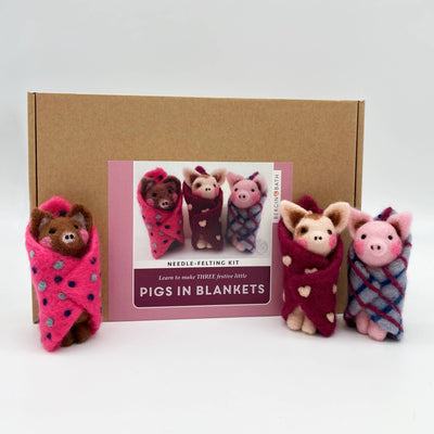 Needle Felting Kit - Pigs In Blankets
