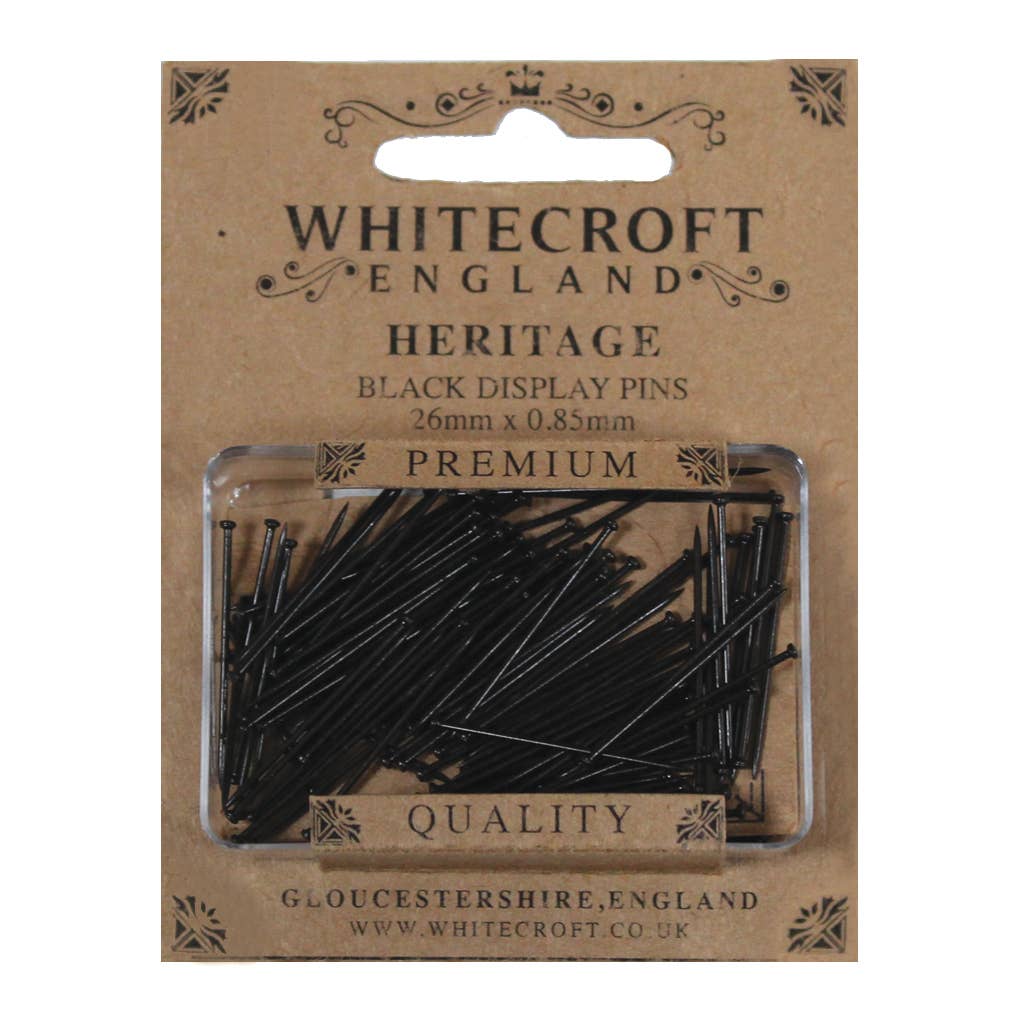 Heritage Black Craft Straight Pins (26mm x 0.85mm)