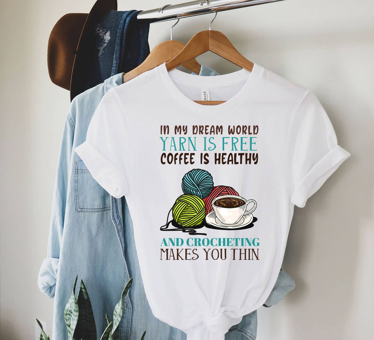 Crocheting Makes You Thin T Shirt