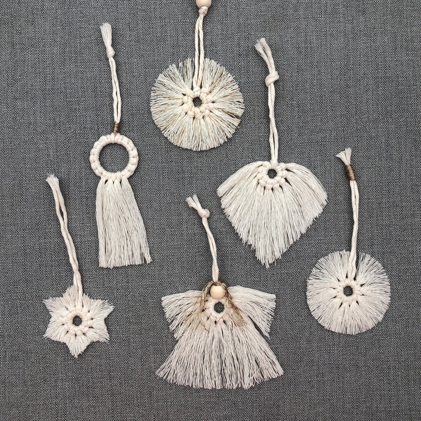 Macramé kit - Christmas Snowflake Decorations