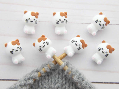 Little White Cat Stitch Stoppers