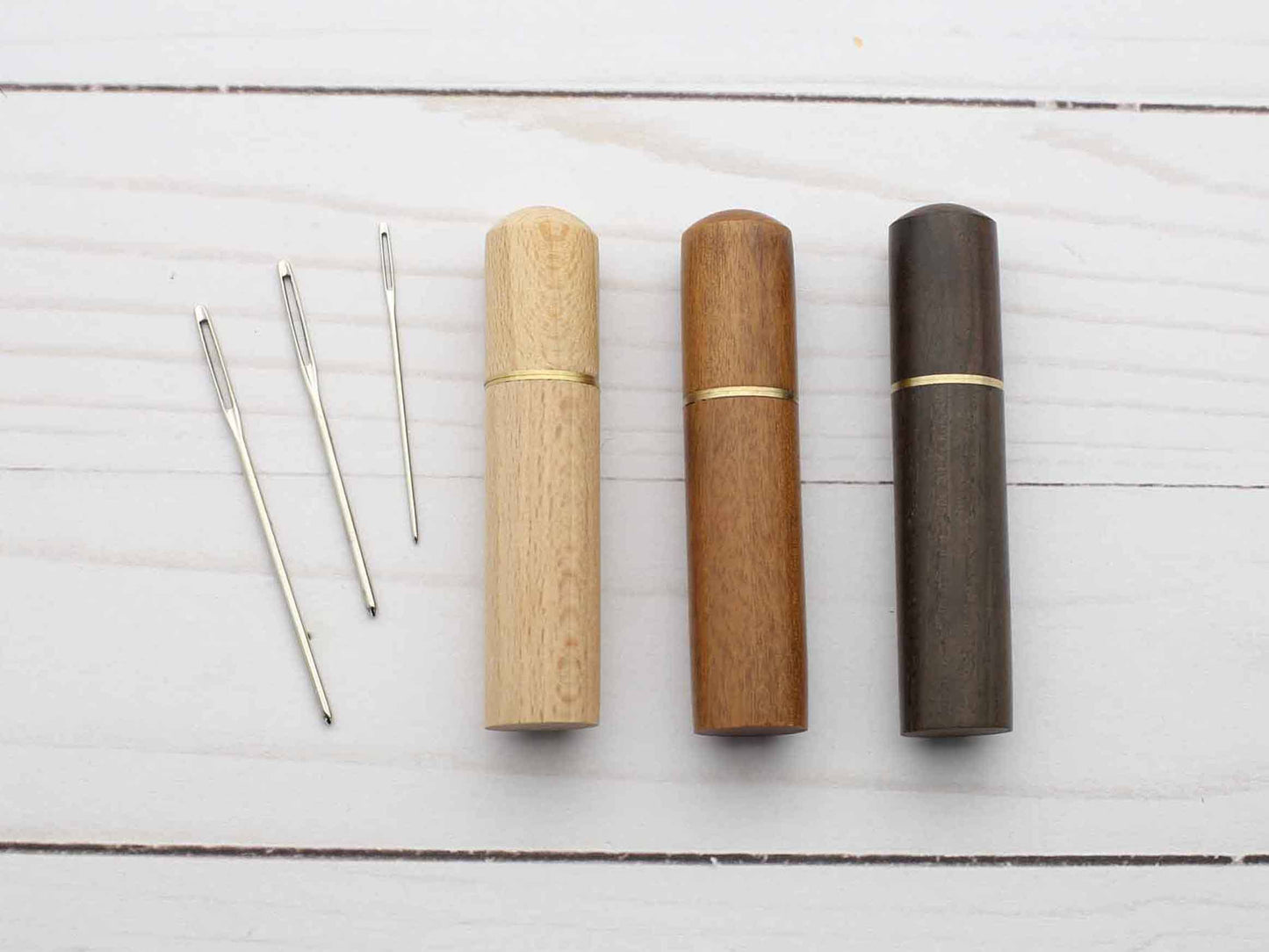 Wooden Darning Needle Storage Cases Tapestry Knitting