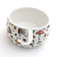 Ceramic Yarn Bowl, FULL WRAP Mushrooms crochet or knitting
