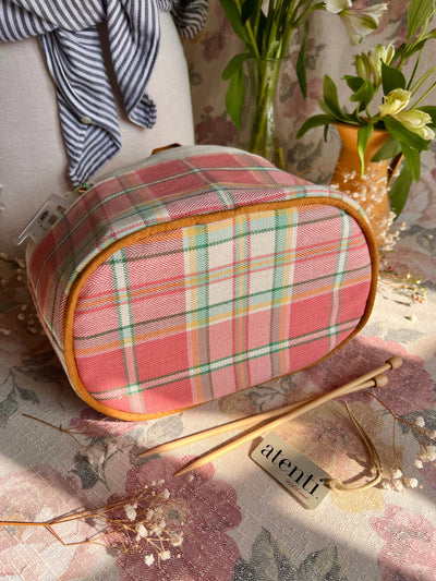 Knitting and Crochet Organizer Project Bag, Bubblegum Caddy