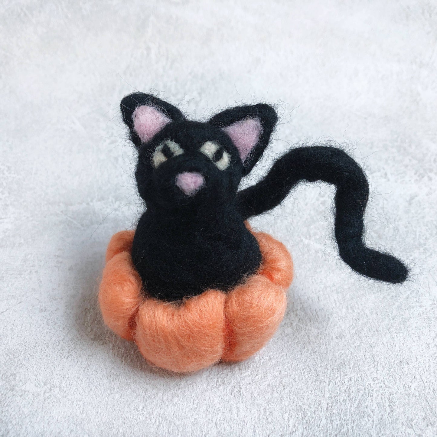 Needle Felting Kit, Black Cat. A Halloween craft kit