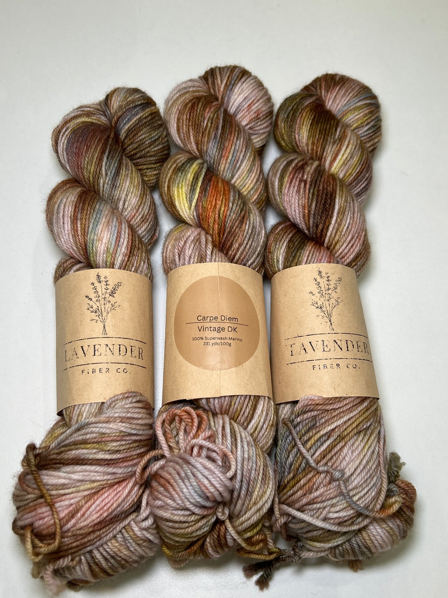 Lavender Fibers Vintage DK Small Batch Hand Dyed Yarns