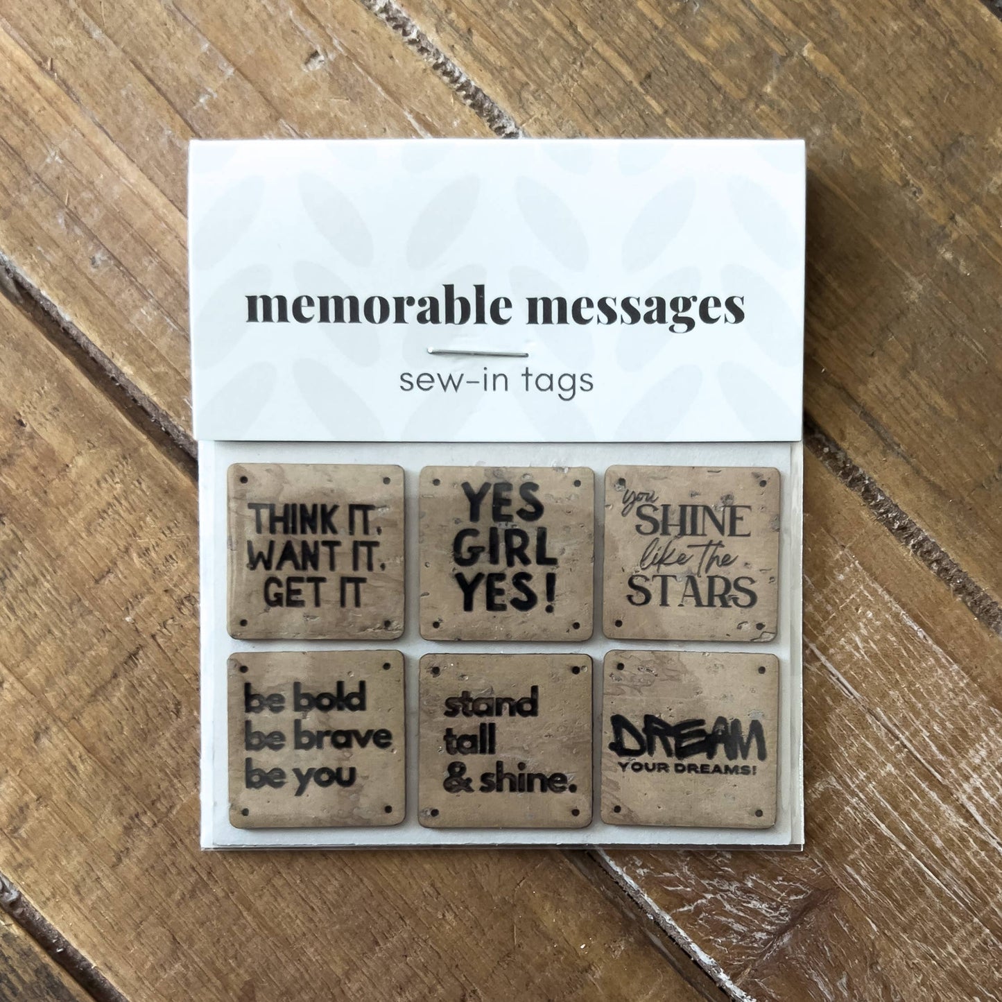 Cork Sew-In Labels: Girl Power Pack