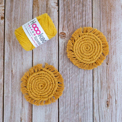 DIY Macramé Kit Coasters Guscio Curry