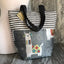 Knitting and Crochet Organizer USA made Project Bag: Mamallama Grey Bon Bucket