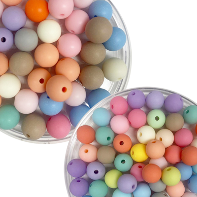 Multi-Colored Matte Beads, Approx. 35g (2 sizes available)