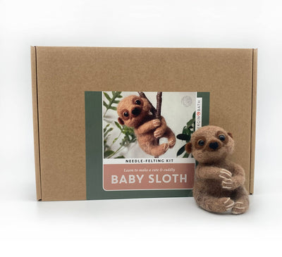 Needle Felting Kit, Baby Sloth