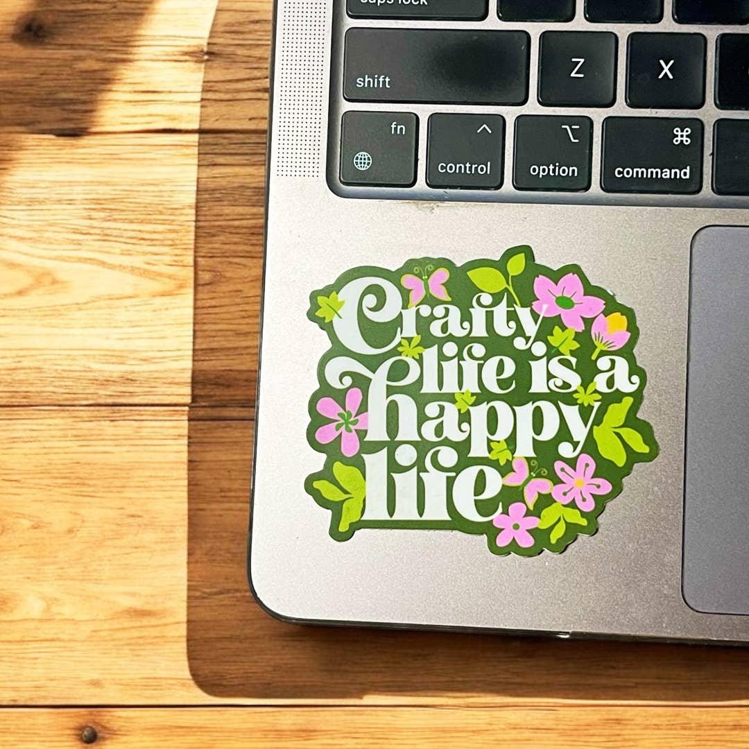 Crafty Life Is A Happy Life Sticker