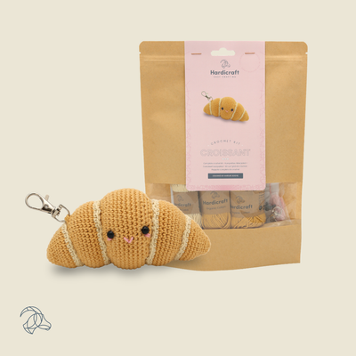Croissant Bag Charm Crochet Kit