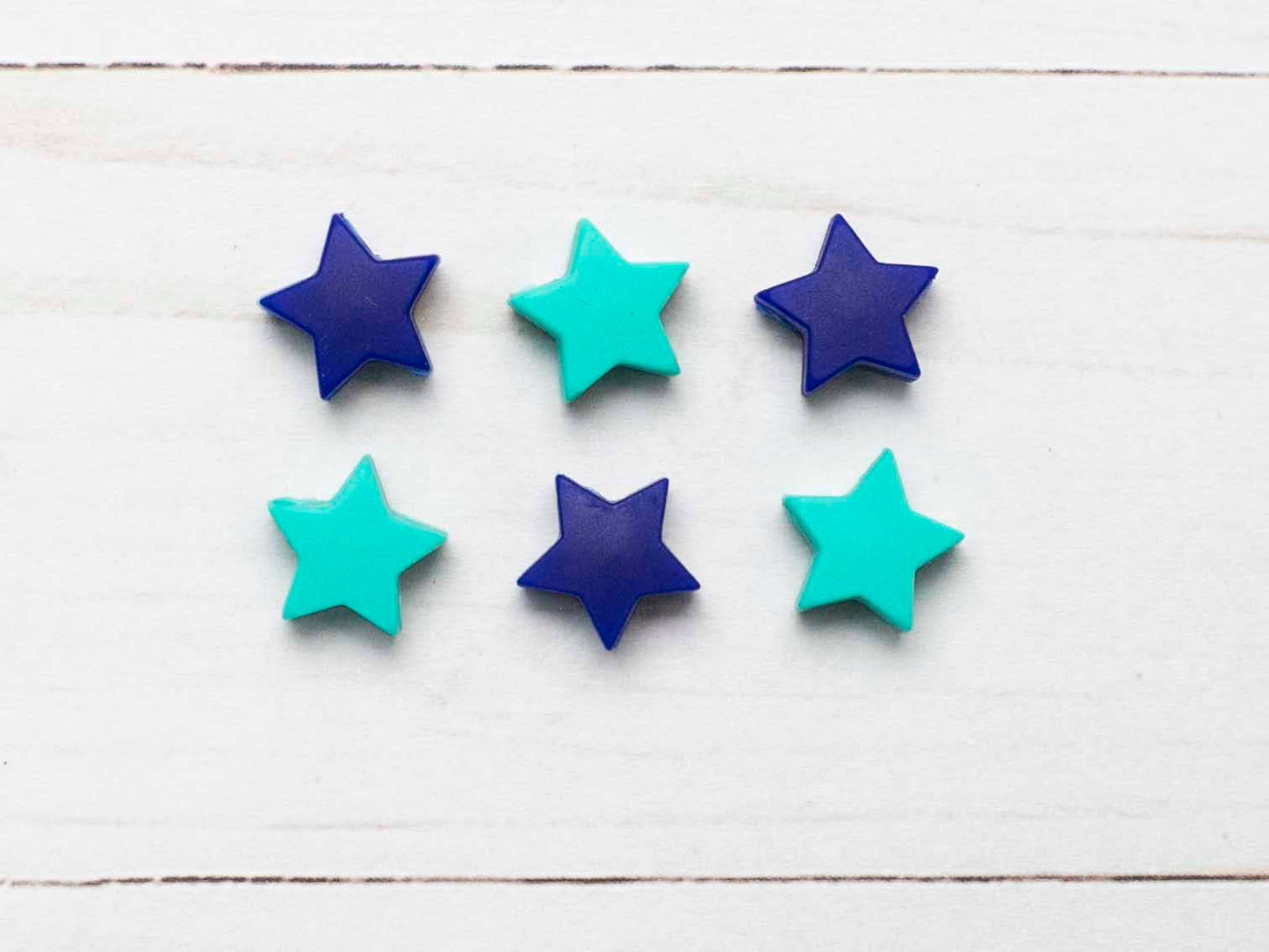 Blue Green Stars | Stitch Stoppers Knitting Notions