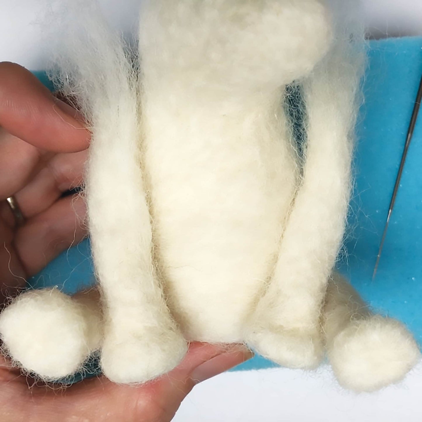 Needle Felting Kit - Polar Bear - make your own polar bear.