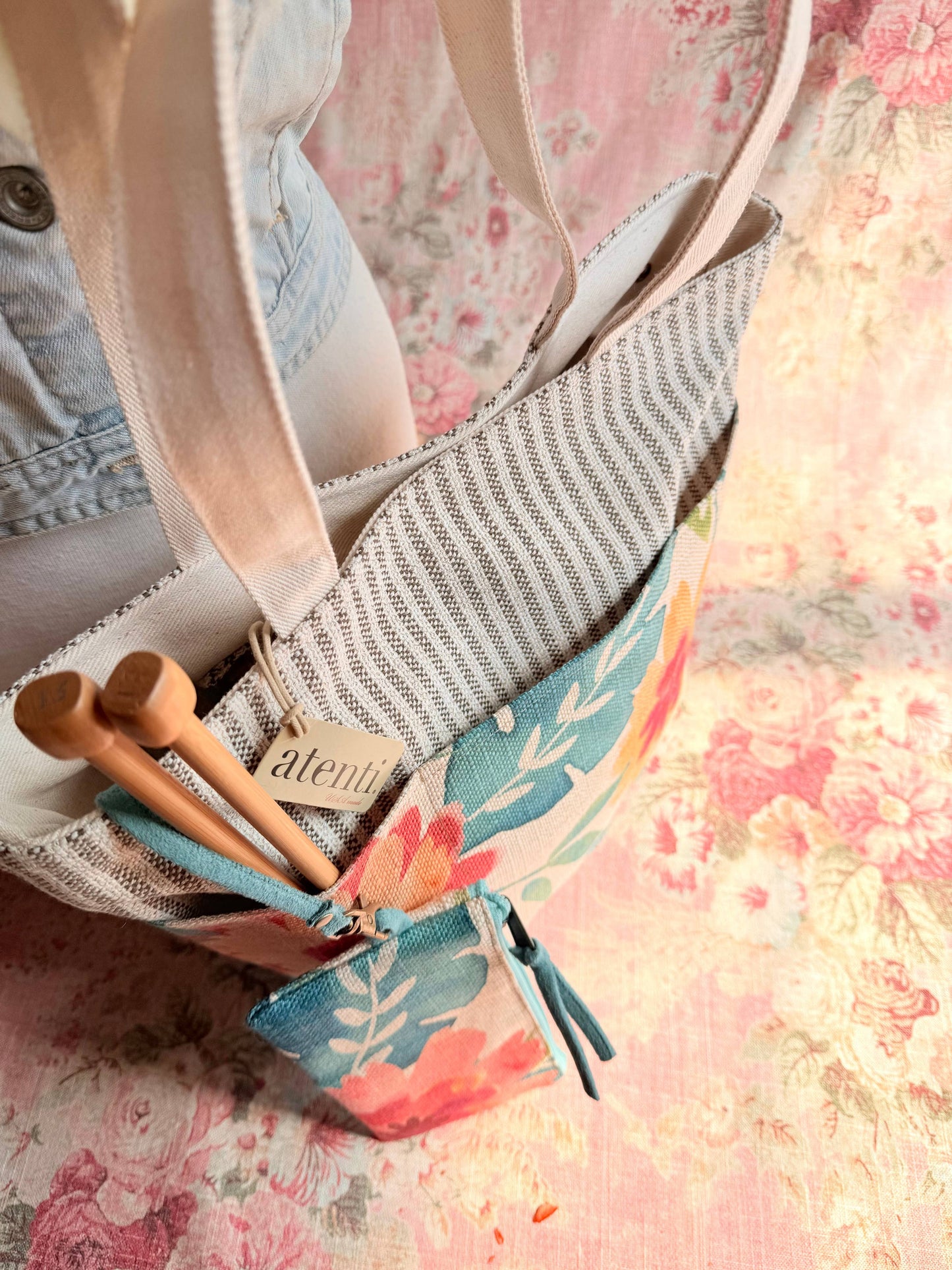 The Fiore Project Tote-Reg, Needle Arts/Craft Carryall, USA Handmade