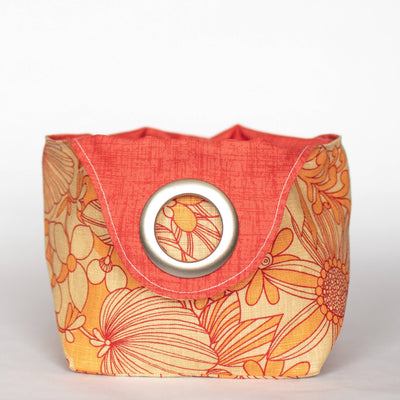 Flower Power Coral Dumpling Bag