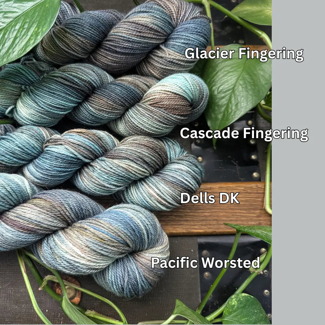 Ginger Needle Glacier Fingering ⟡ California Hand Dye
