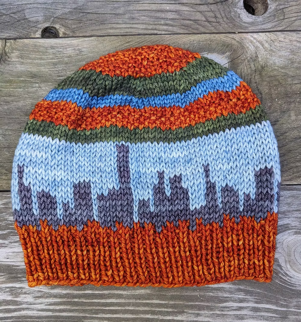 Knitting USA & California Beanie Hat Kits by Nancy Bates