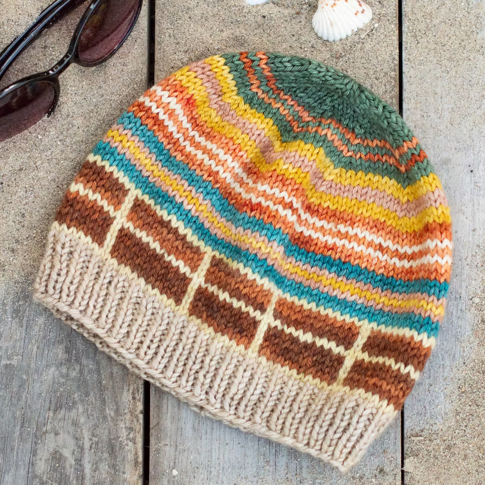 Knitting USA & California Beanie Hat Kits by Nancy Bates