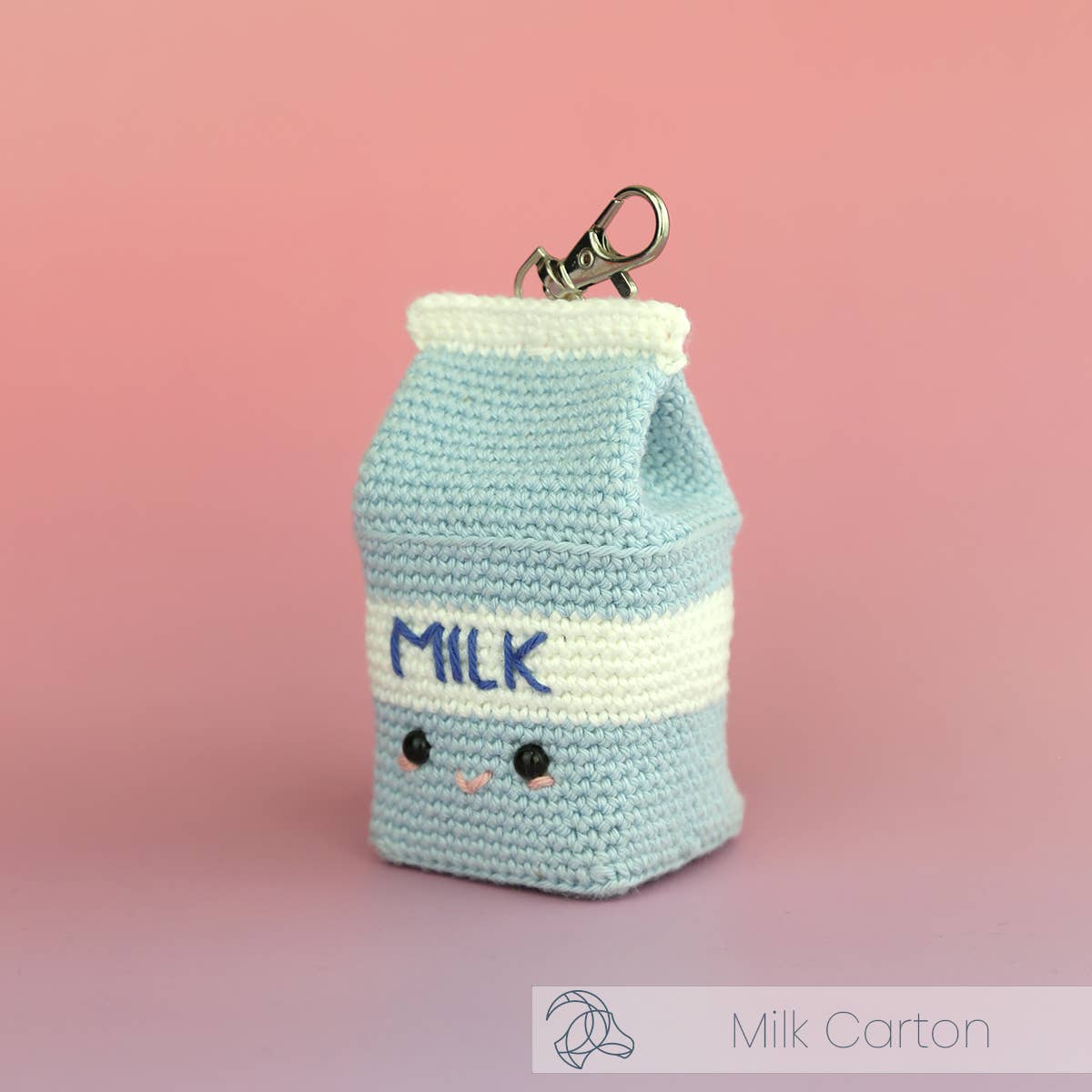 Milk Carton Bag Charm Crochet Kit