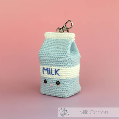 Milk Carton Bag Charm Crochet Kit