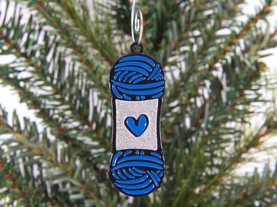Blue Yarn Skein Ornament