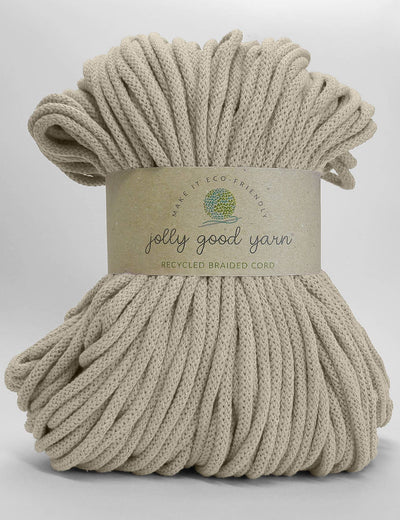 5mm Woolacombe Taupe recycled cotton macrame cord (100m)