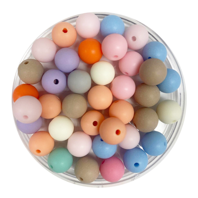 Multi-Colored Matte Beads, Approx. 35g (2 sizes available)