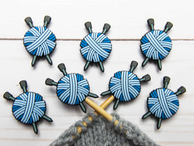 Blue Yarn Ball | Stitch Stoppers