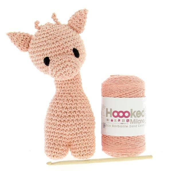 DIY Crochet Kit Giraffe Ziggy Eco Barbante Apricot